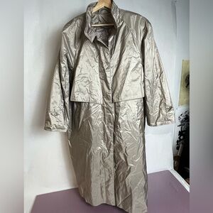 British Mist Metallic Trench Coat